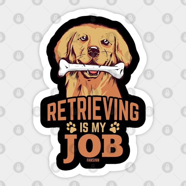 Retriever pet dog lovers Sticker by fansinn